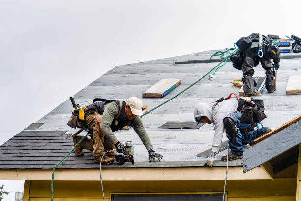 Professional Roofing technician working in Madison, CA